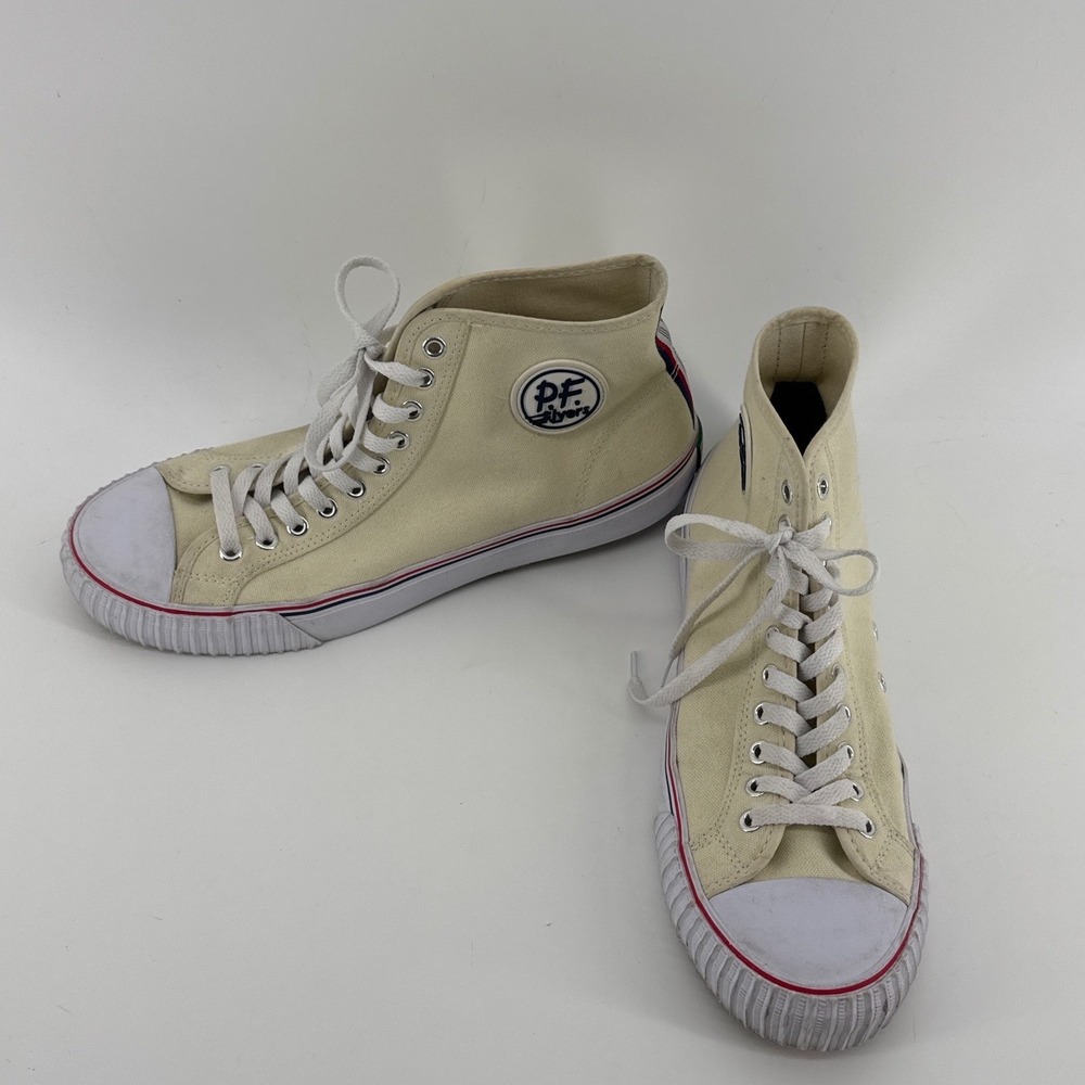 PF Flyers Center Hi Sneakers Mens 11 Cream Canvas High Top PM17OH3E